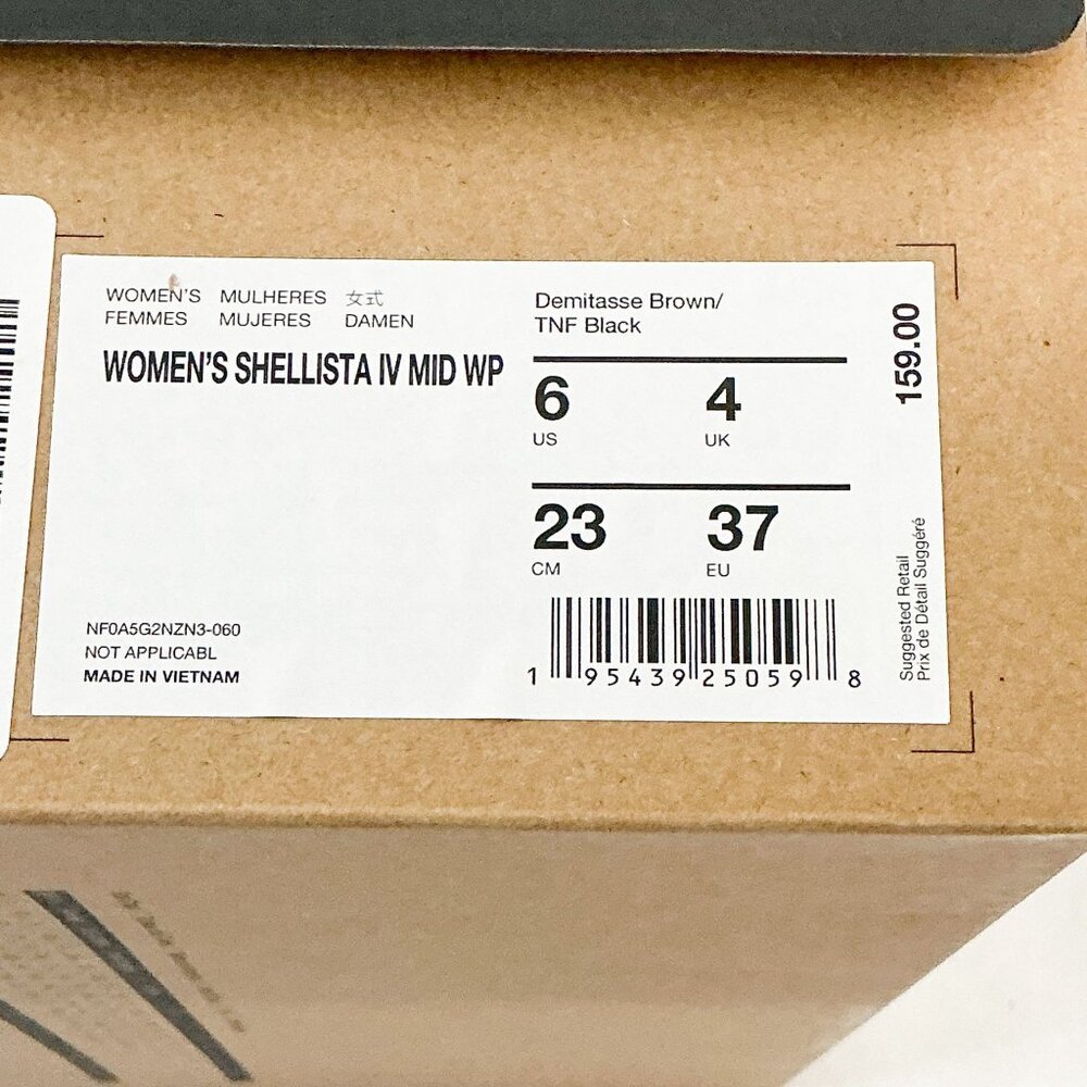 The North Face NWB Sz 6 Brown Shellista IV Waterproof Leather Mid Boots - Picture 14 of 14